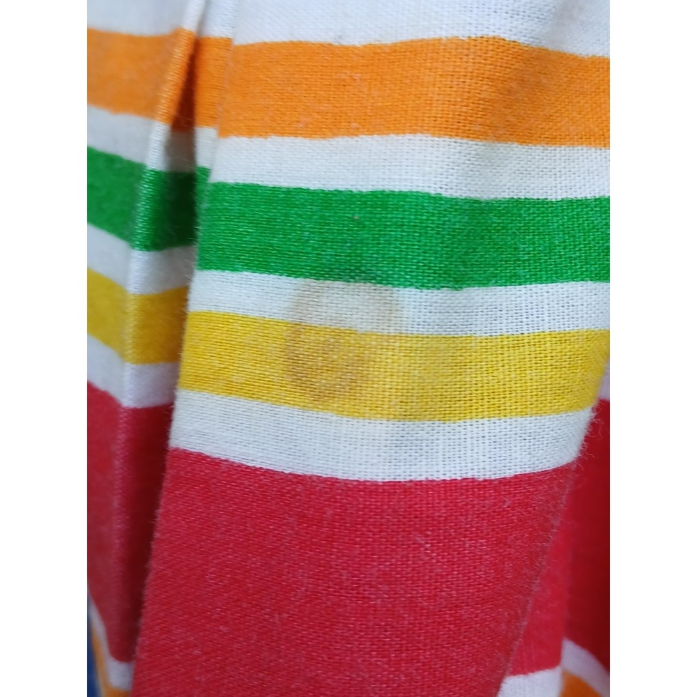 Vintage Lanz Originals Rainbow Striped Sundress Chevron Bodice Midi S 70s 80s - Picture 10 of 10